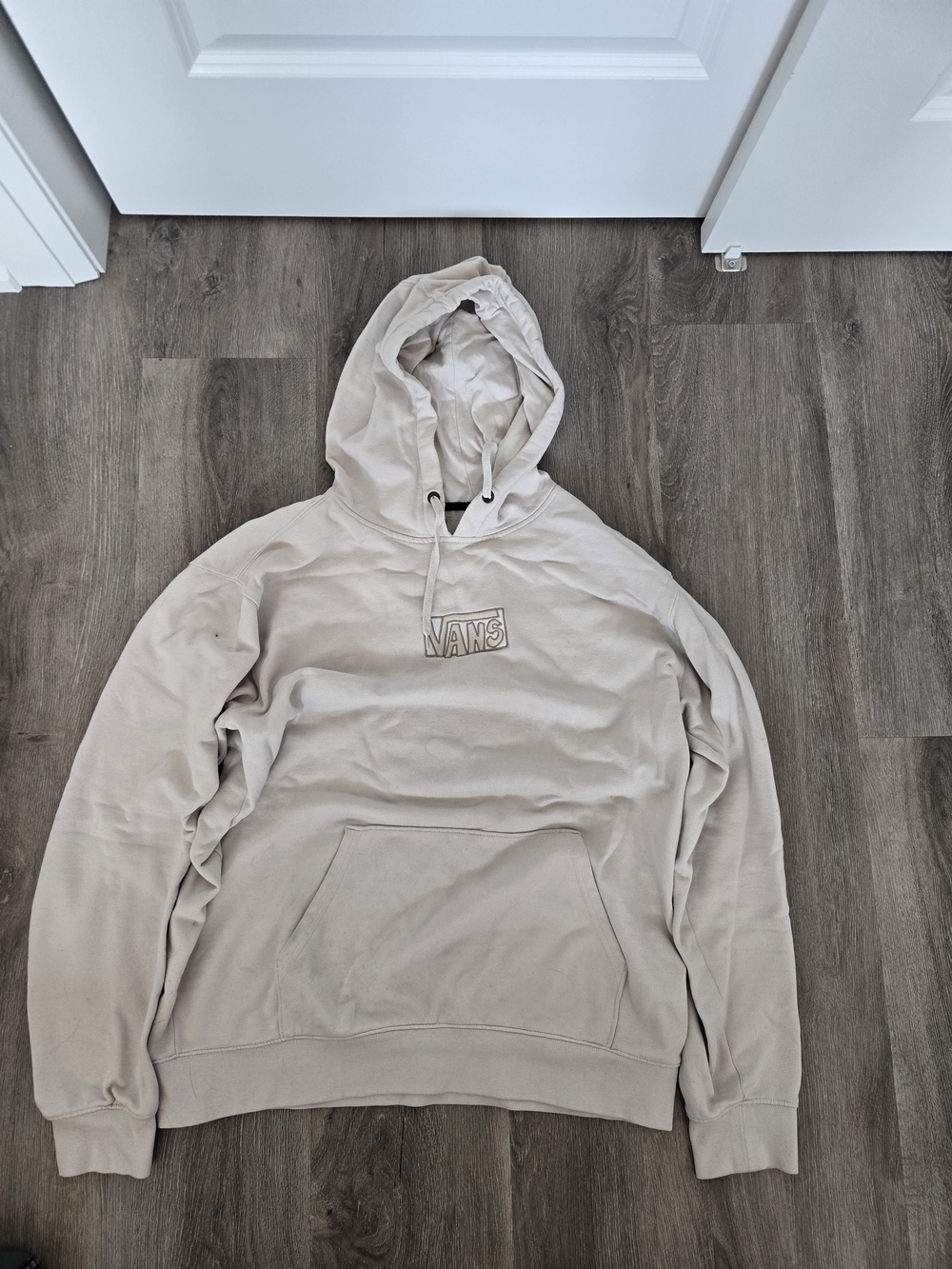 Vans Men's Light Beige Pullover Hoodie 100% Cotton